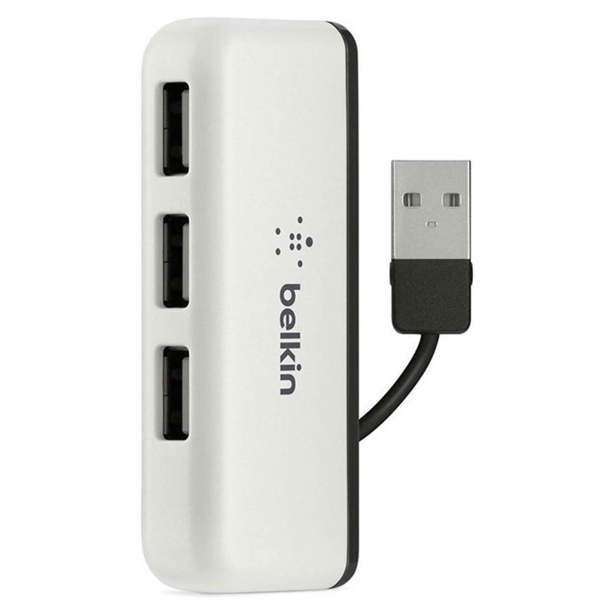 Voir la diapositive 2 : Belkin Hub USB 2.0 de voyage 4 ports USB-A F4U021BT, vitesse 480 Mbit/s, noir/blanc