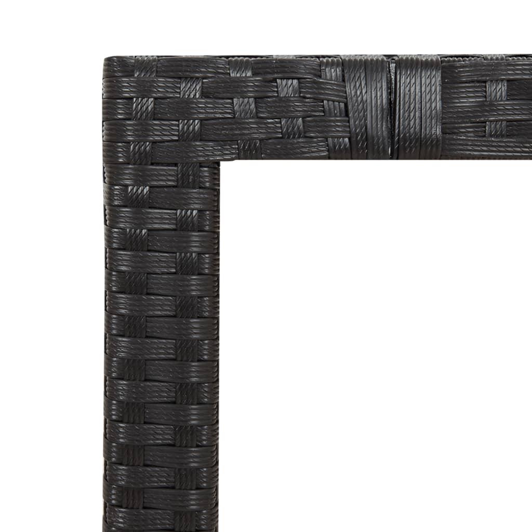 Voir la diapositive 4 : VIDAXL Ensemble a manger de jardin coussins 5pcs Noir Resine tressee