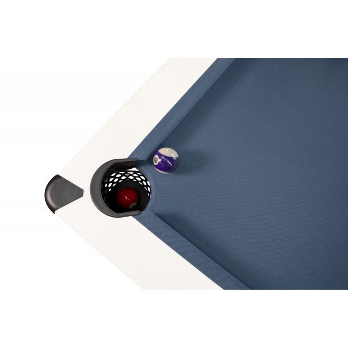PLAY4FUN Billard Américain HARMONY 6Ft - 206,5 x 116,5 x 80 cm avec accessoires et plateau dînatoire - Couleur Ivoire
