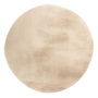 Voir la diapositive 1 : Paris Prix Tapis Uni Rond Doux à Poils Longs  Rabbit  Ivoire