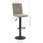 Voir la diapositive 6 : VIDAXL Tabouret de bar Gris clair Velours