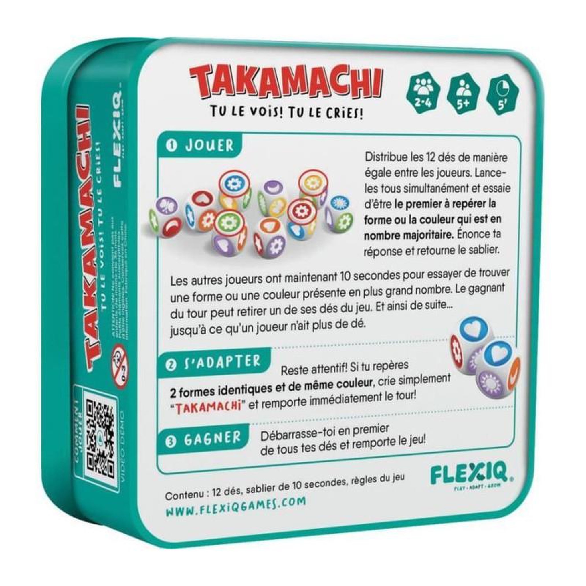 Voir la diapositive 4 : Asmodee Asmodee - Takamachi - Jeu de dés - Observation et rapidité - Moins de 30 min - Des 5ans