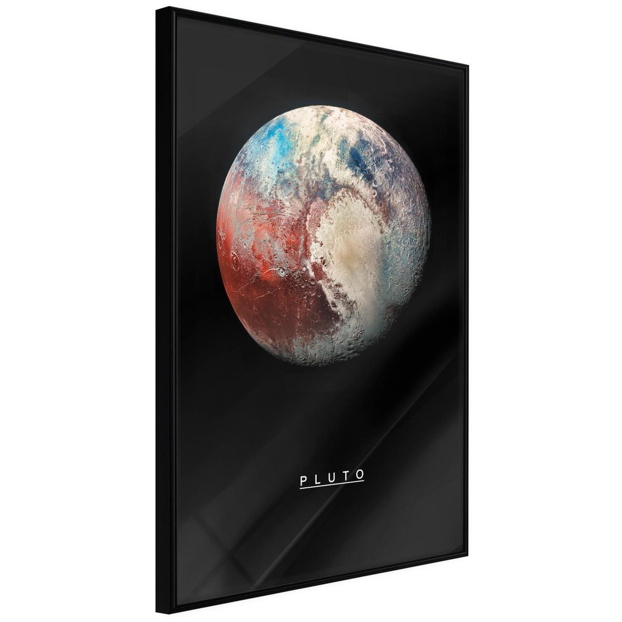 Paris Prix Affiche murale encadrée  the solar system pluto. Coloris disponibles : Jaune, Noir