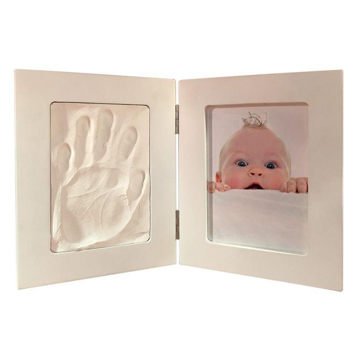 Cadre double empreinte bébé + photo - Empreintes - 10 Doigts