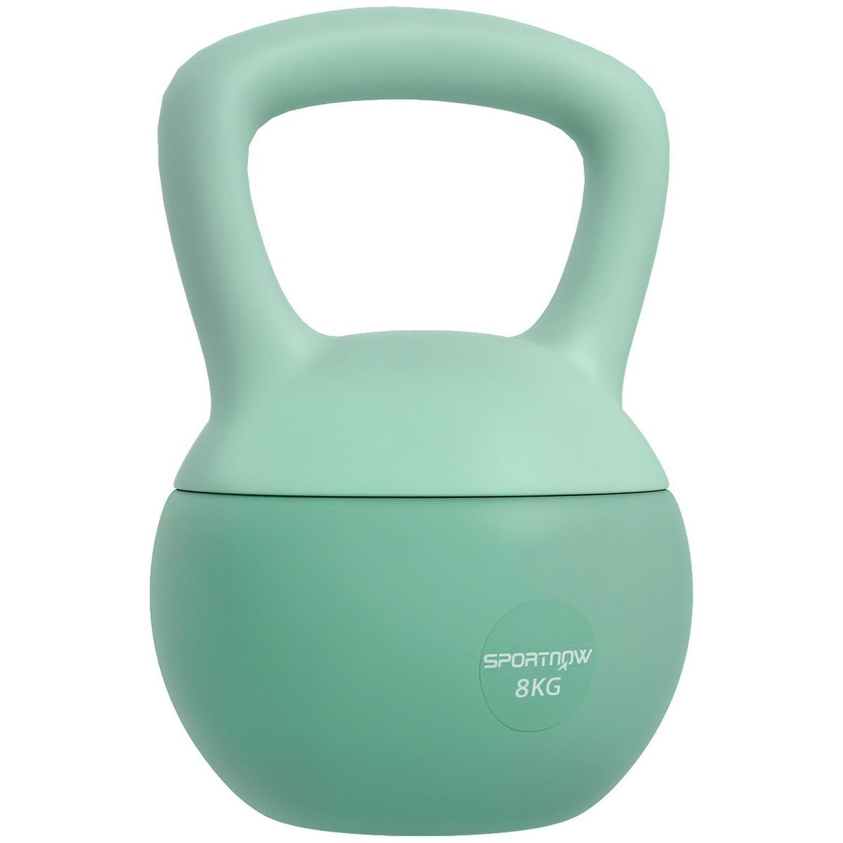 HOMCOM Kettlebell 8kg - haltère avec poignée antidérapante pour fitness musculation cardio, vert