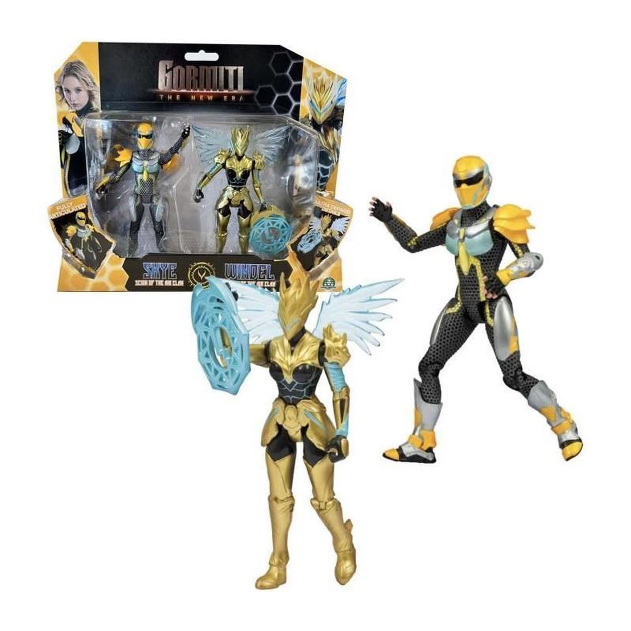 Voir la diapositive 3 : GENERIQUE Coffret figurines - GORMITI - Scion et Gormiti associé Air - Skye et Windel - 15 cm - a partir de 4 ans - GRV191