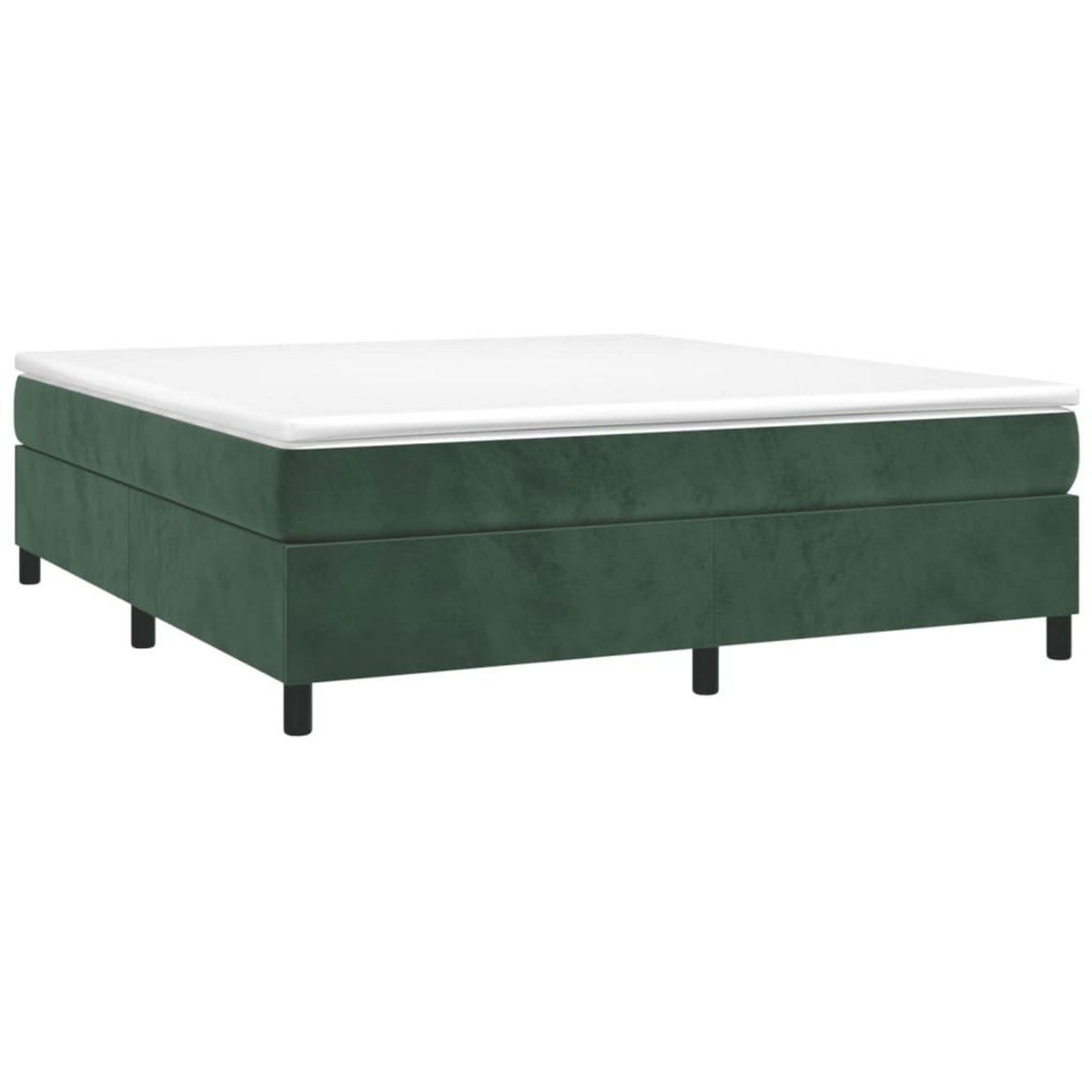 VIDAXL Cadre de lit sans matelas vert fonce 200x200 cm velours