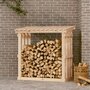 Voir la diapositive 1 : VIDAXL Support pour bois de chauffage 108x64,5x109 cm Bois de pin