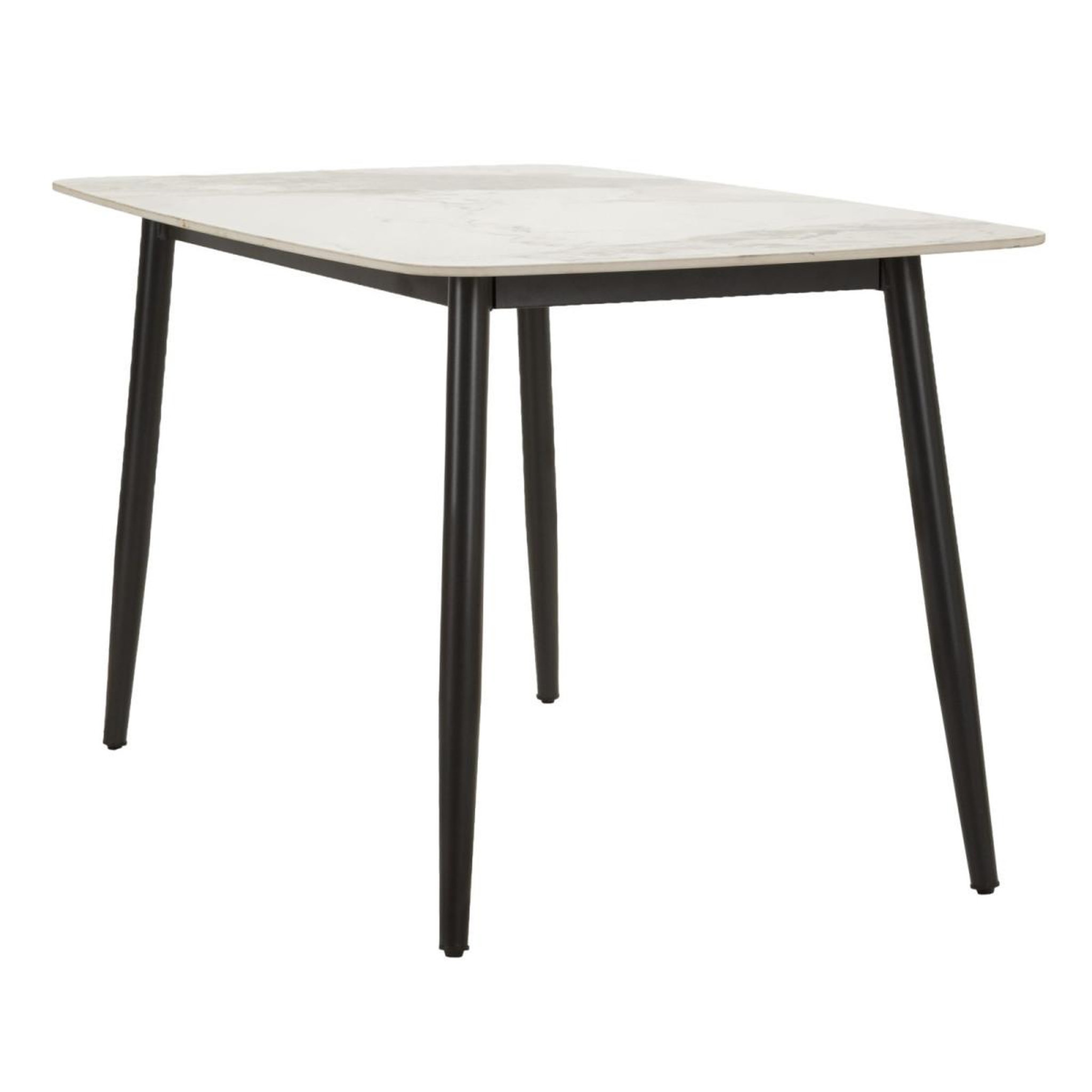 Voir la diapositive 3 : Paris Prix Table salle à manger  josh  138cm noir & blanc