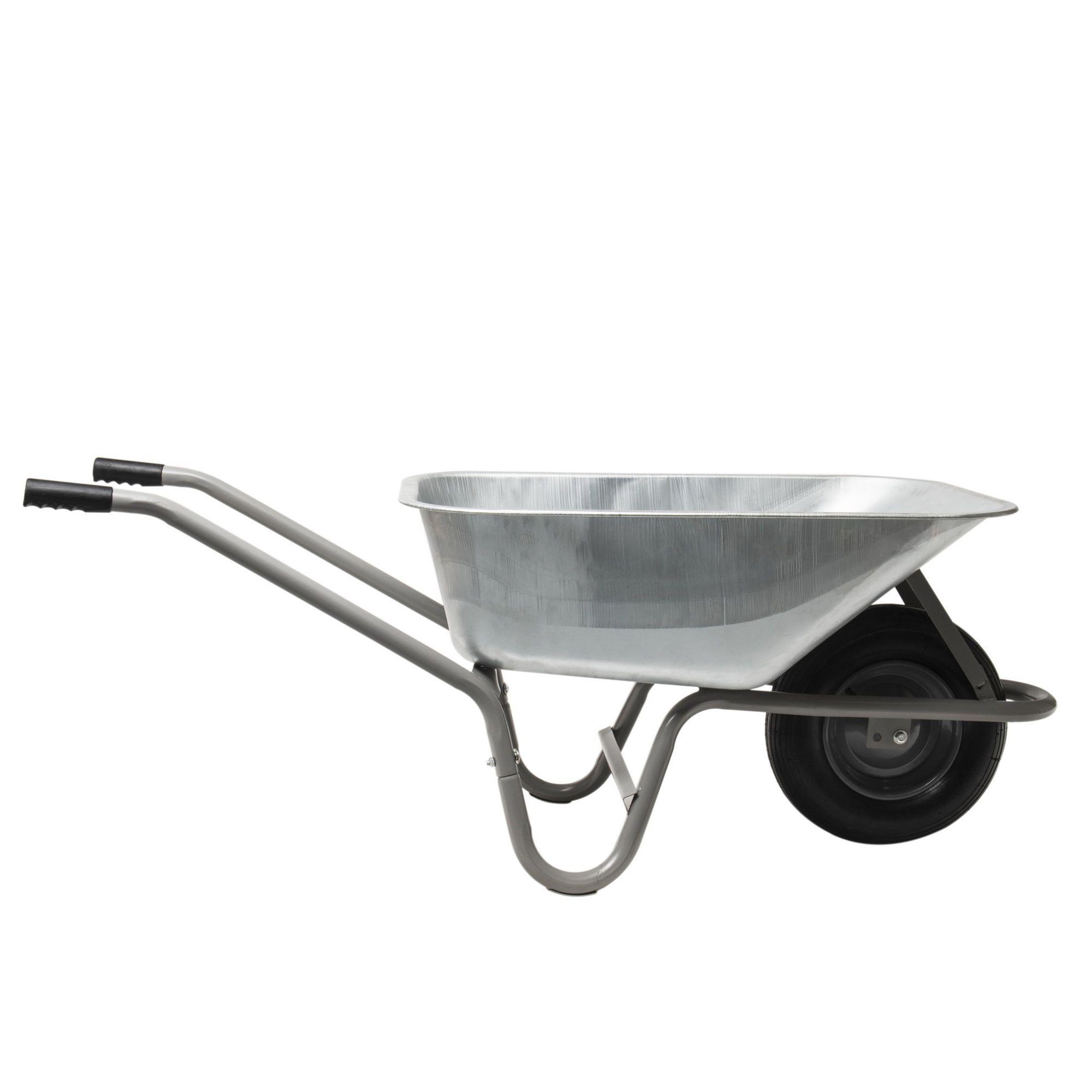 Voir la diapositive 3 : WERKAPRO Brouette roue gonflée cuve 100 L
