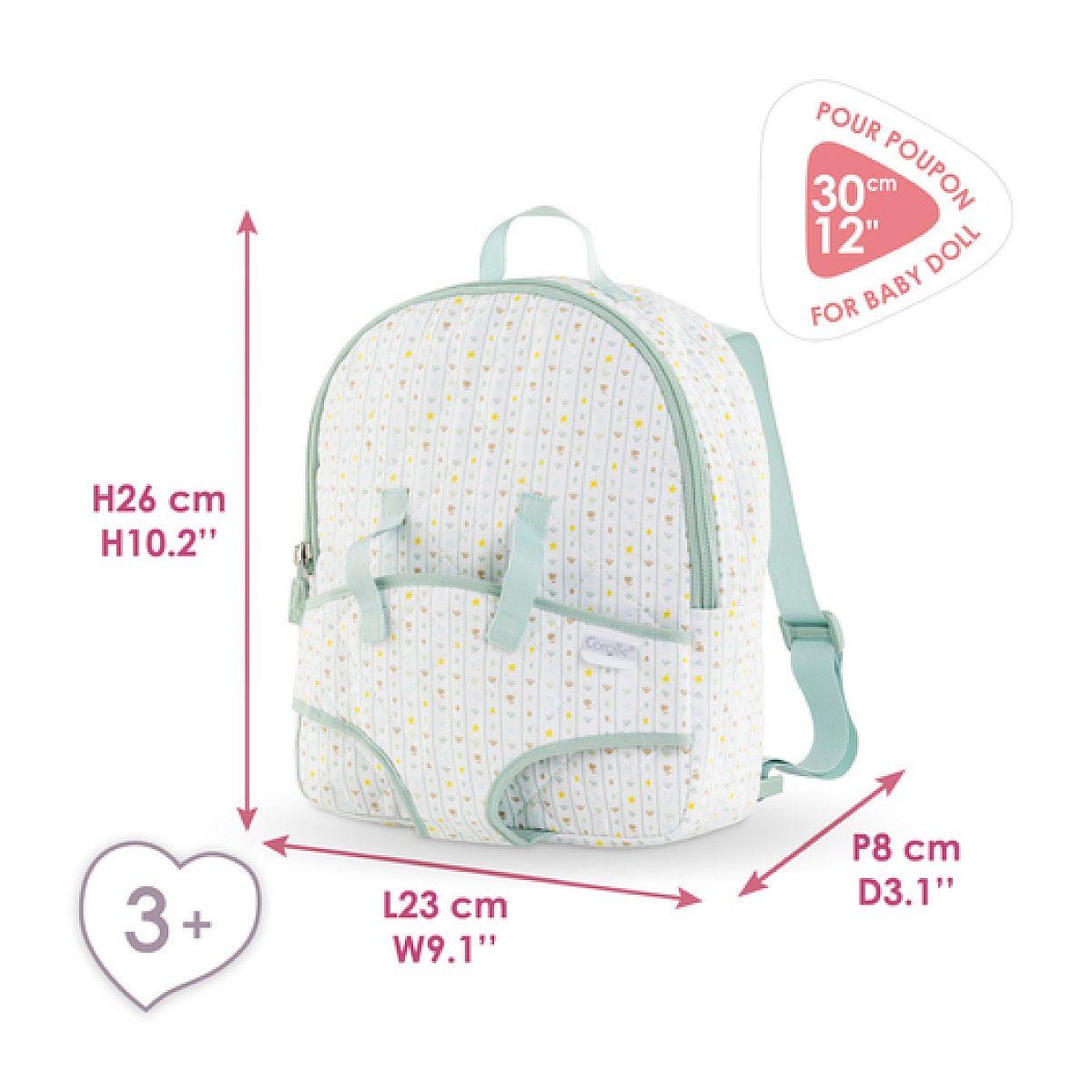 Voir la diapositive 5 : Corolle Bb30 sac a dos porte-poupon etoiles