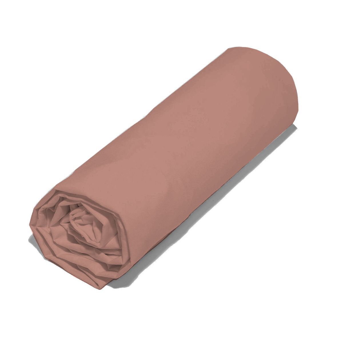 Drap housse uni en satin de coton 70 fils LIBERTA