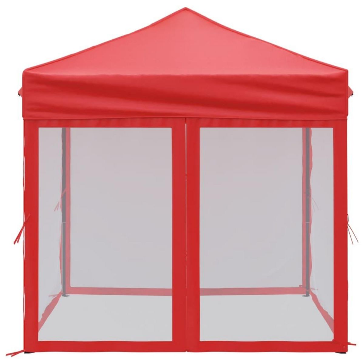 VIDAXL Tente de reception pliable avec parois Rouge 2x2 m
