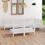 Voir la diapositive 1 : VIDAXL Salon de jardin 7 pcs Bois de pin massif Blanc