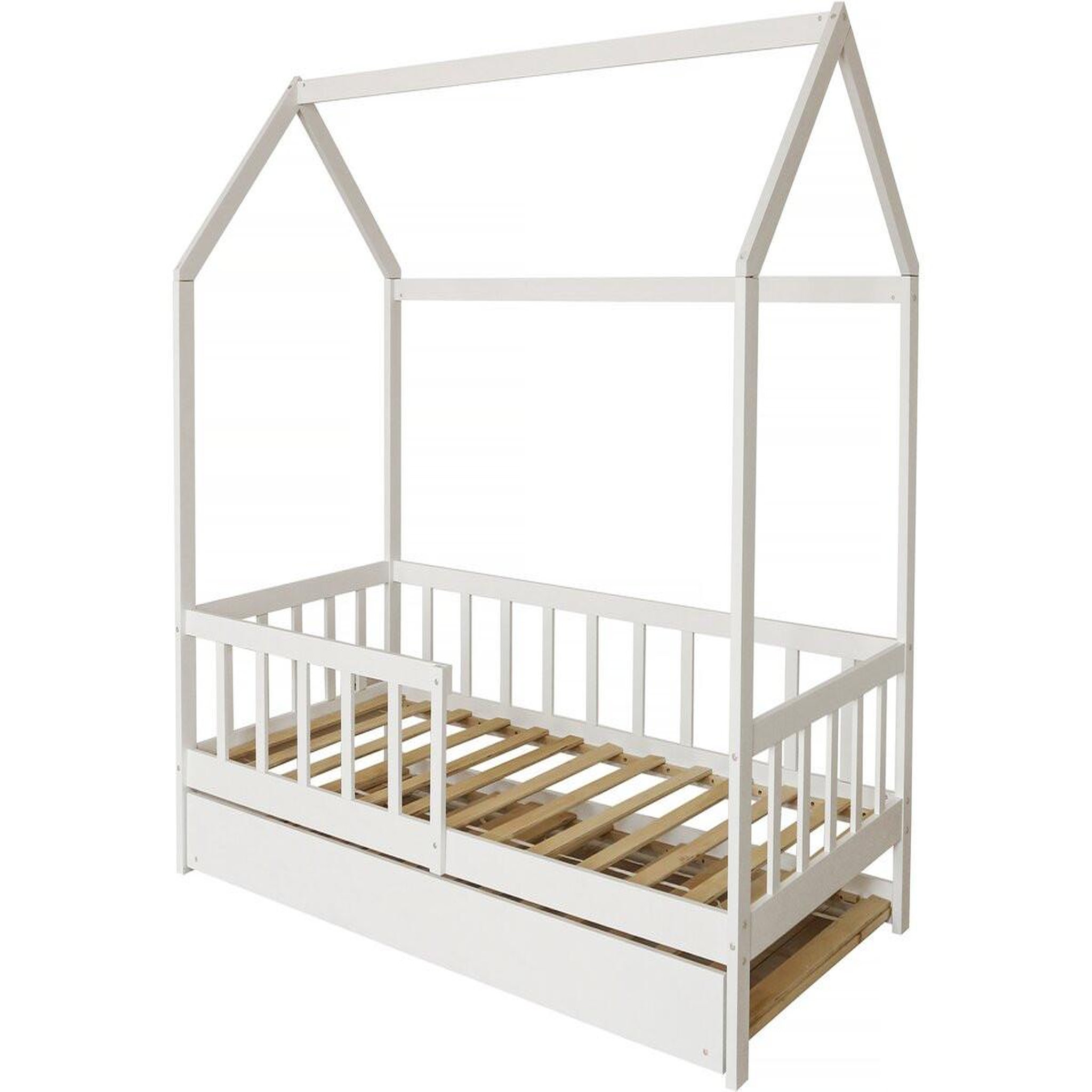 Habitat et Jardin Lit cabane enfant avec tiroir  paloma  -  90 x 190 cm - blanc
