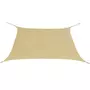 VIDAXL Voile de parasol tissu oxford carre 2x2 m beige