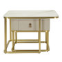 Voir la diapositive 5 : Paris Prix Lot de 2 Tables Basses  Beauty  70cm Crème & Or