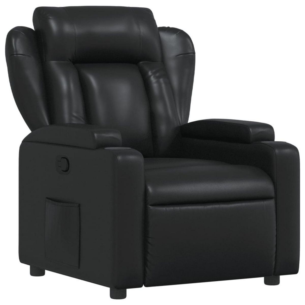 VIDAXL Fauteuil inclinable Noir Similicuir