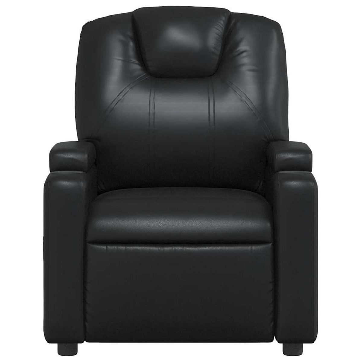 VIDAXL Fauteuil de massage inclinable Noir Similicuir