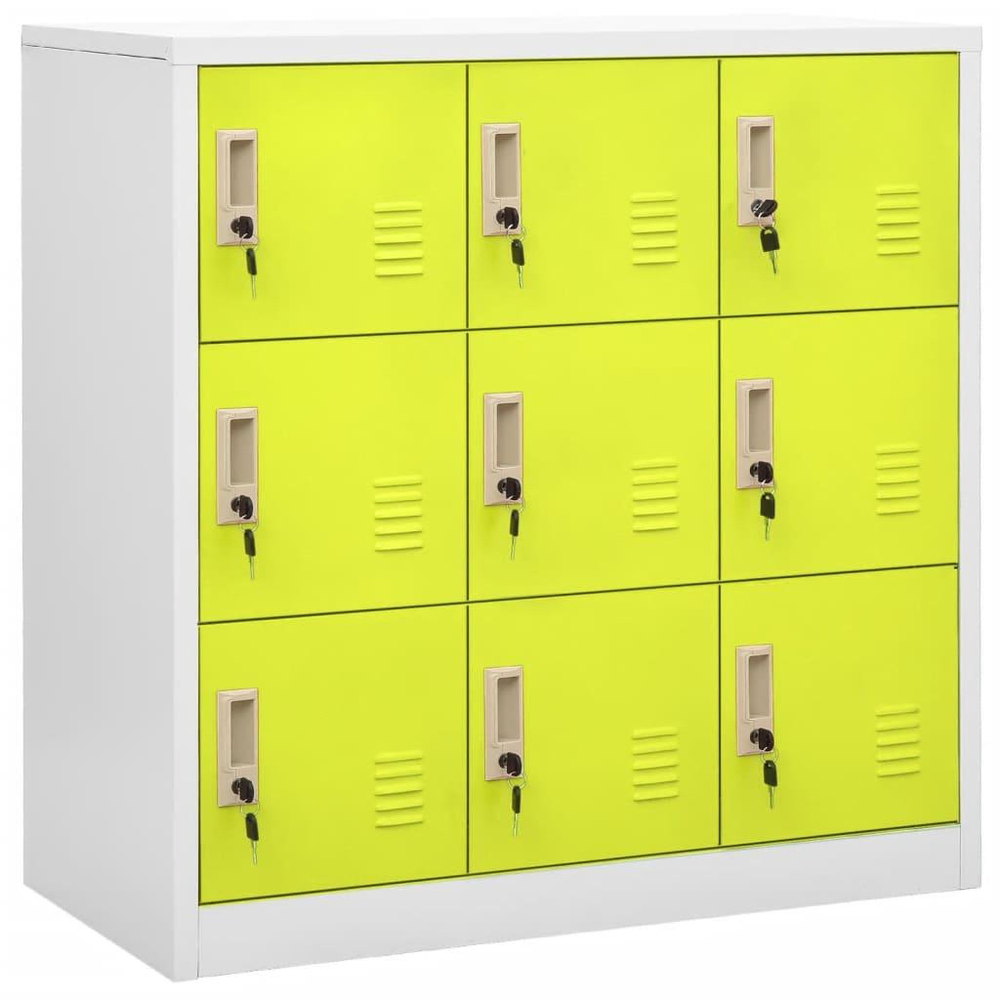 Voir la diapositive 1 : VIDAXL Armoire a casiers Gris clair et vert 90x45x92,5 cm Acier