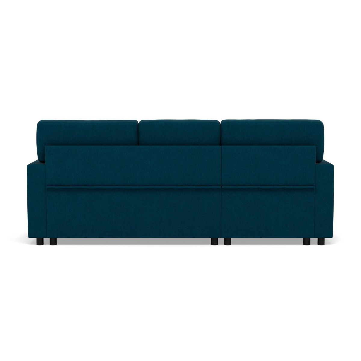 BEST MOBILIER Meiya - canapé d'angle réversible 4 places convertible avec coffre en tissu