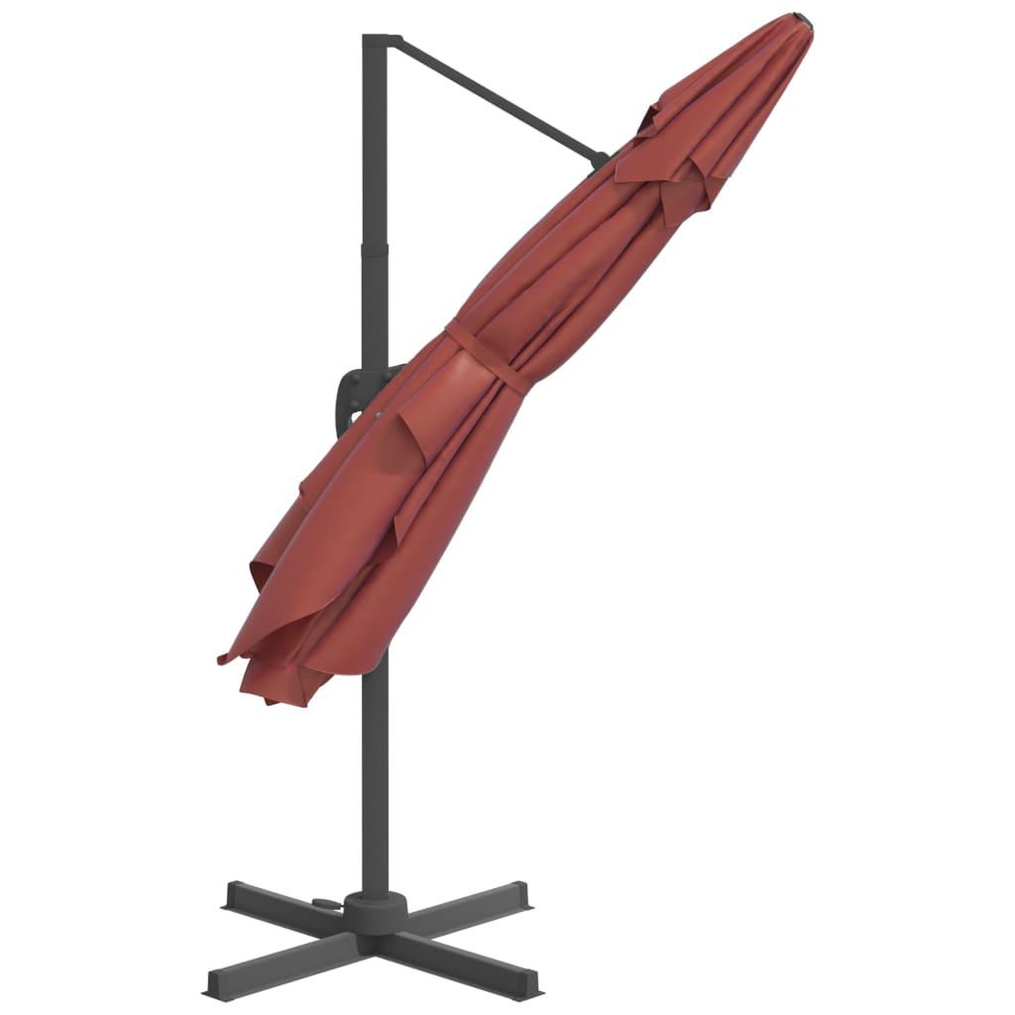 Voir la diapositive 5 : VIDAXL Parasol deporte avec mat en aluminium Terre cuite 400x300 cm