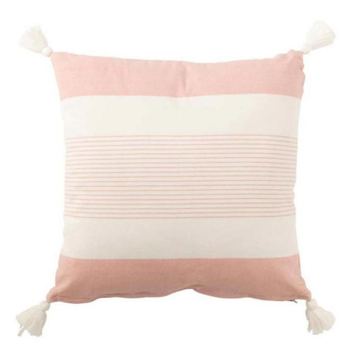 Paris Prix Coussin Déco  Mik  50x50cm Blanc & Rose