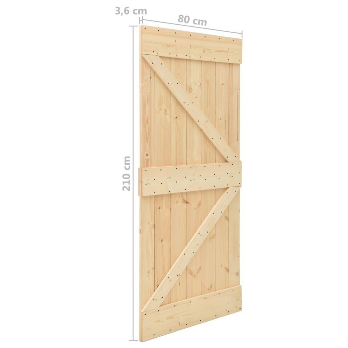 VIDAXL Porte 80x210 cm Bois de pin massif