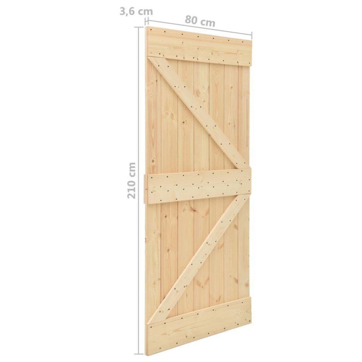 VIDAXL Porte 80x210 cm Bois de pin massif