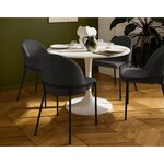 LISA DESIGN Imelda - lot de 4 chaises - en tissu - gris anthracite. Coloris disponibles : Gris