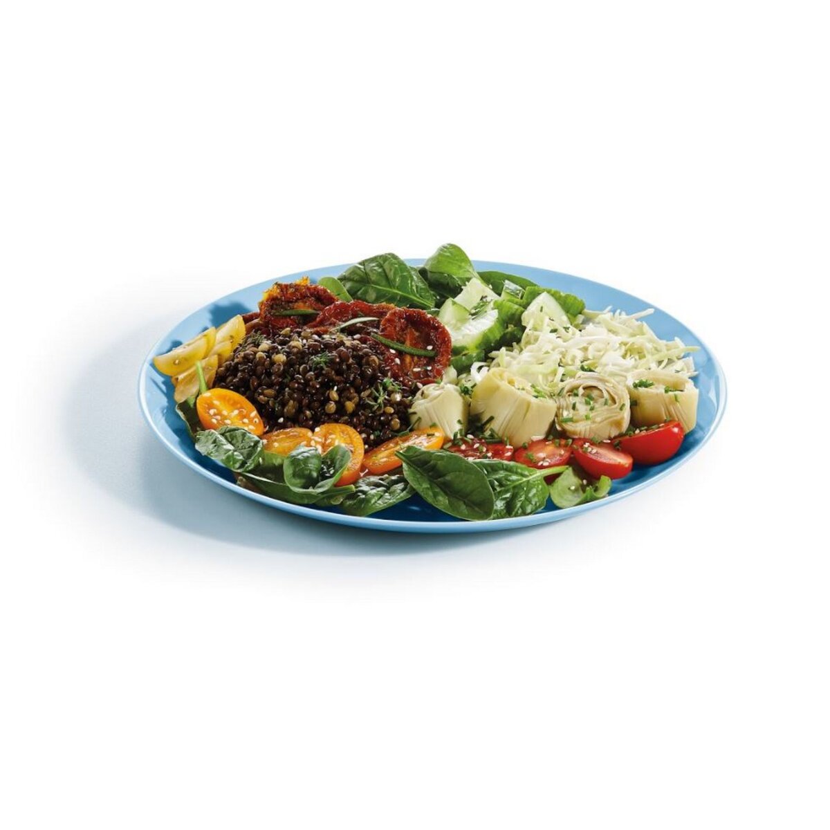 LUMINARC Service d'assiettes opale 18 pièces DIWALI Bleu