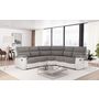 Voir la diapositive 1 : Canapé d'angle relax électrique tissu simili 6 places HELENA