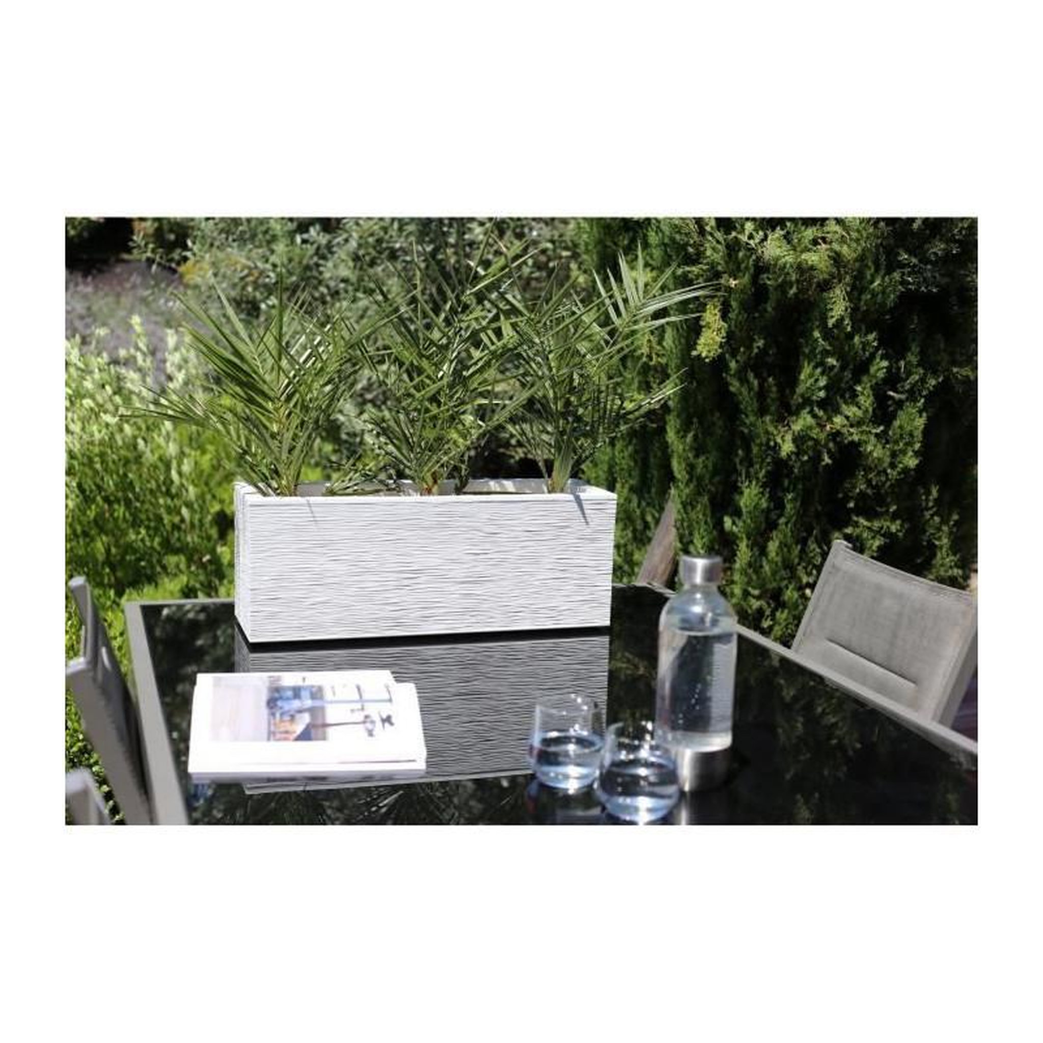 Voir la diapositive 3 : Eda Balconnière rectangulaire graphit up 59 x 19,5 x 22,8 cm - 25 l - blanc cérusé - eda