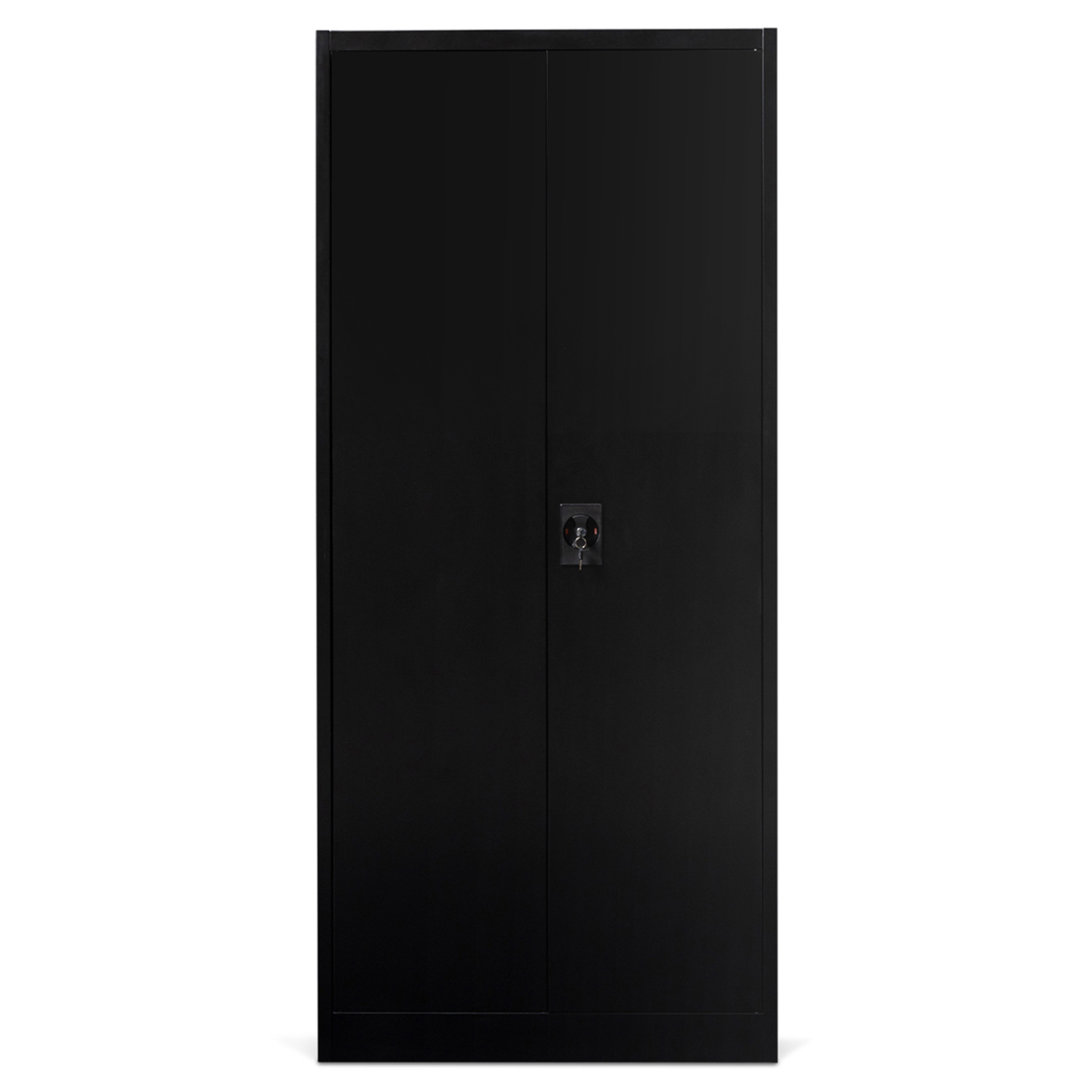 Voir la diapositive 3 : ID MARKET Armoire métallique 80 cm 5 niveaux noire