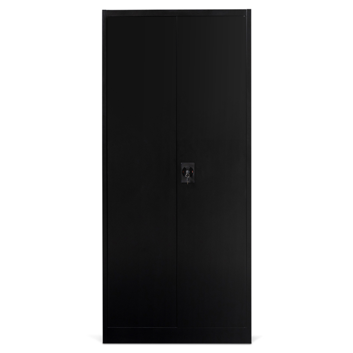 ID MARKET Armoire métallique 80 cm 5 niveaux noire