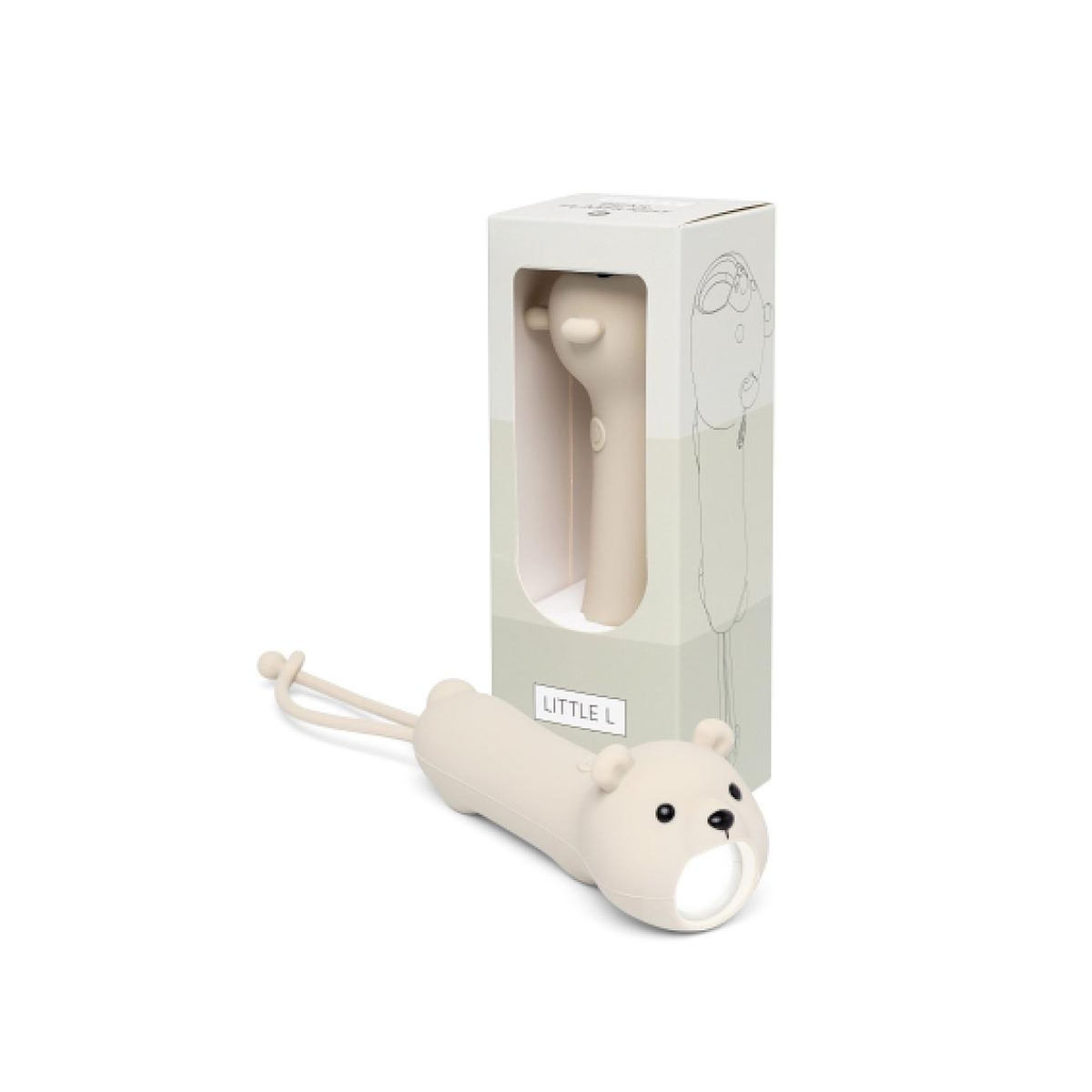LITTLE L Lampe de poche silicone - Ours