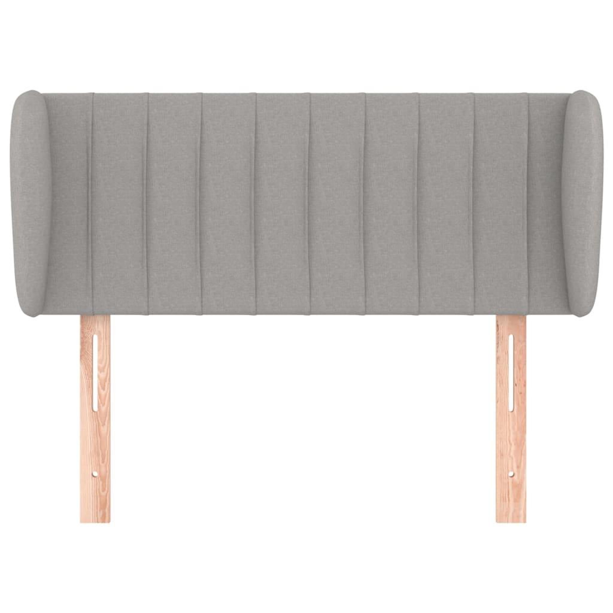 Voir la diapositive 3 : VIDAXL Tete de lit avec oreilles Gris clair 93x23x78/88 cm Tissu