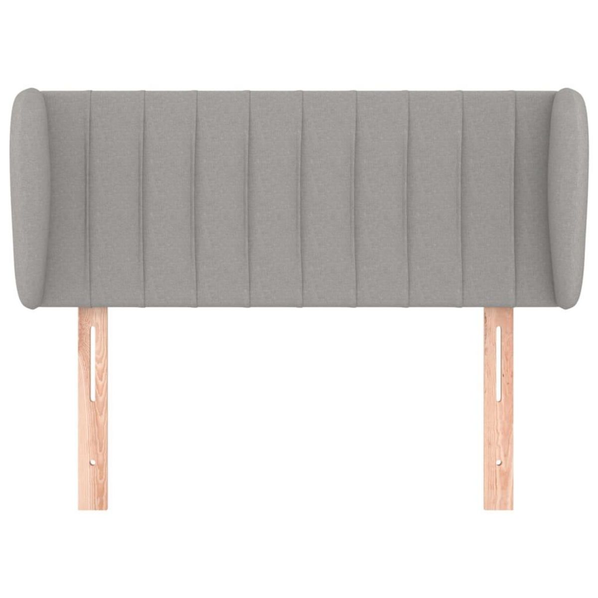 VIDAXL Tete de lit avec oreilles Gris clair 93x23x78/88 cm Tissu