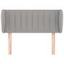 Voir la diapositive 3 : VIDAXL Tete de lit avec oreilles Gris clair 93x23x78/88 cm Tissu