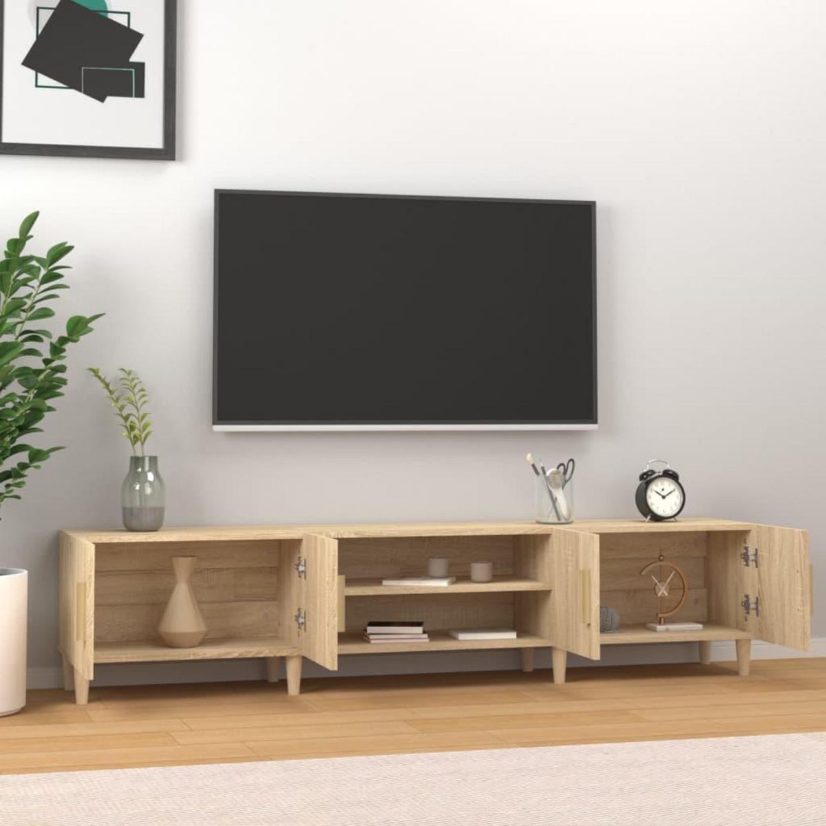 VIDAXL Meubles TV chene sonoma 180x31,5x40 cm bois d'ingenierie