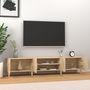 Voir la diapositive 3 : VIDAXL Meubles TV chene sonoma 180x31,5x40 cm bois d'ingenierie