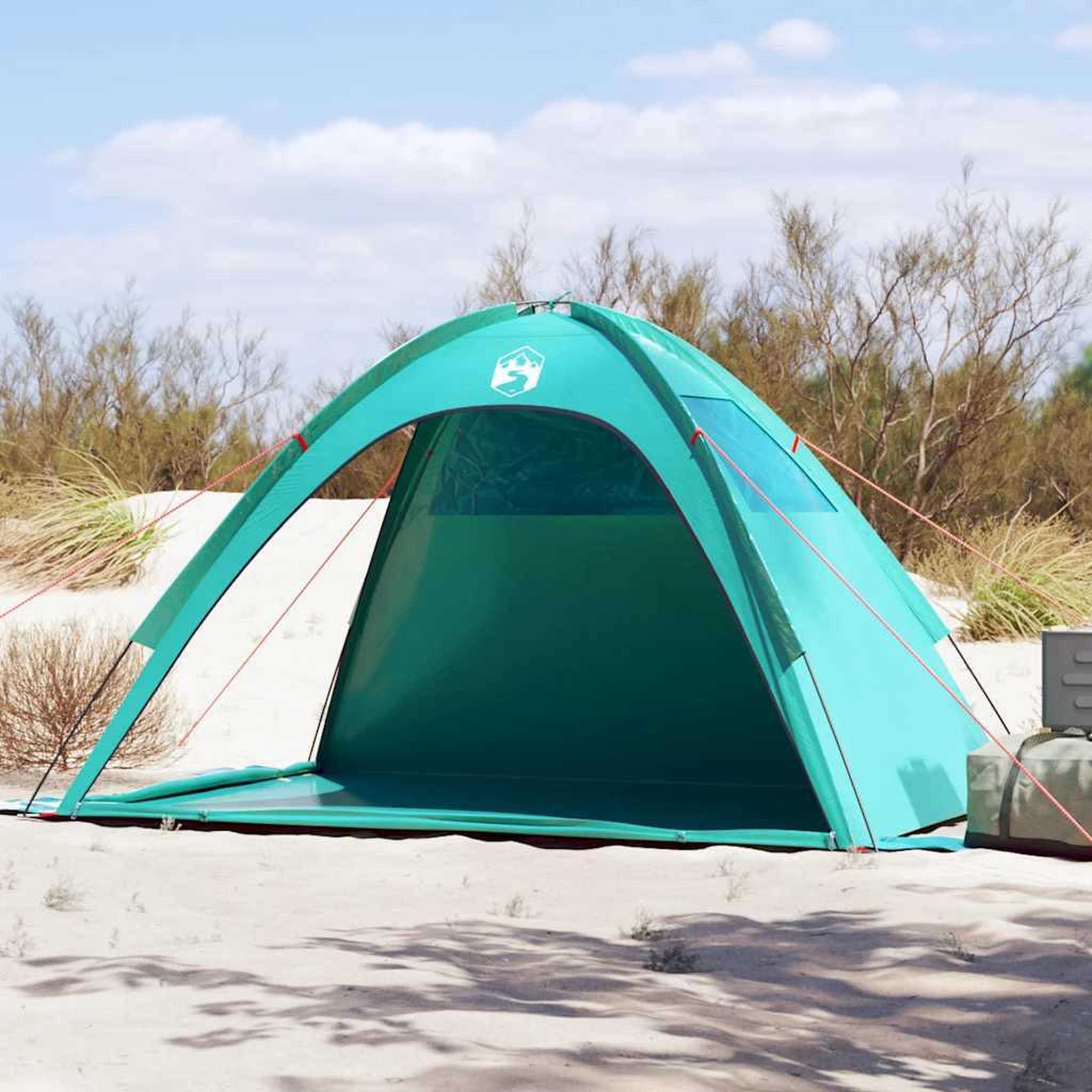 Voir la diapositive 1 : VIDAXL Tente de plage vert d'eau impermeable