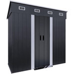 Habitat et Jardin Abri de jardin métal monopente  Denver  - 3,28 m² - Gris