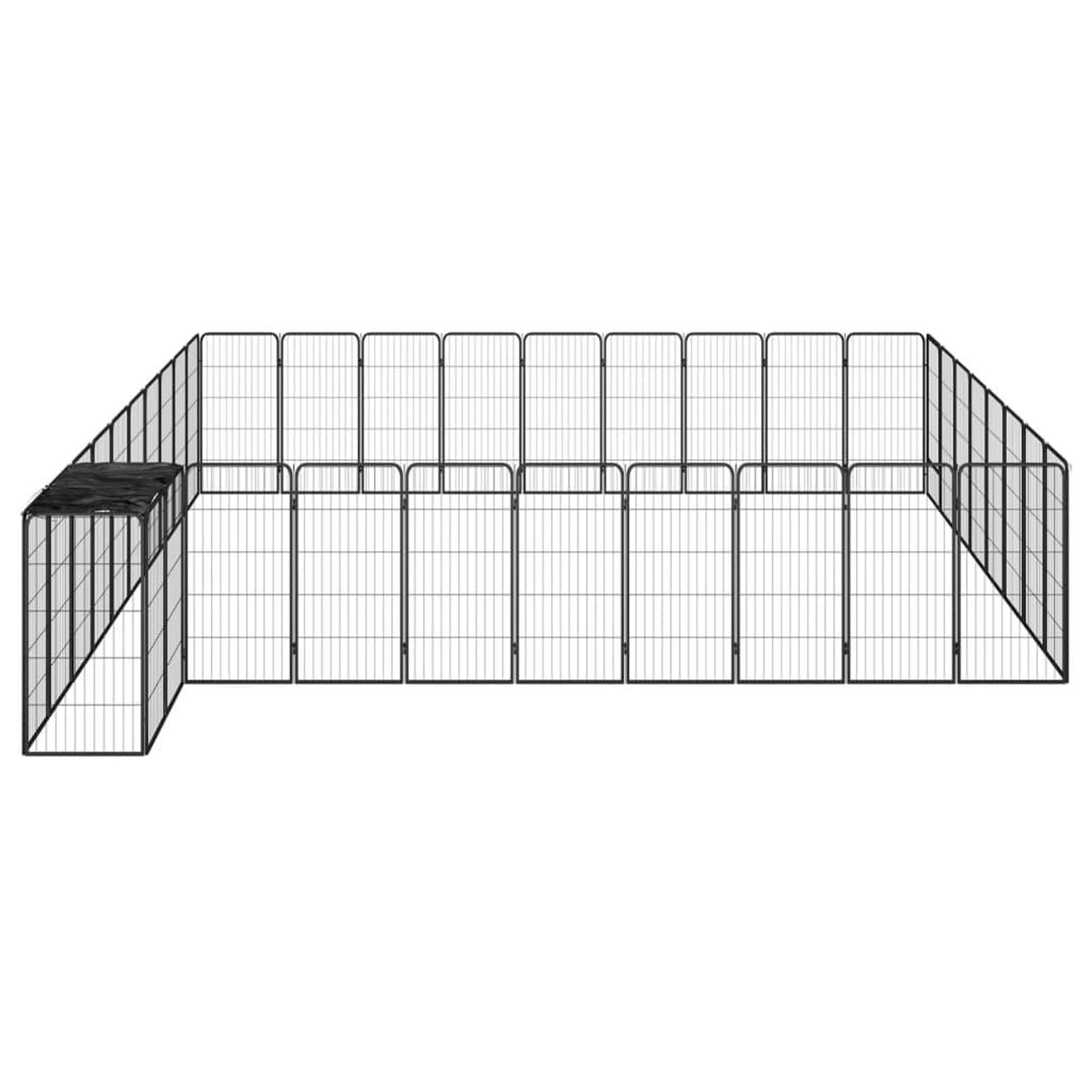 Voir la diapositive 3 : VIDAXL Parc pour chien 38panneaux Noir 50x100cm Acier enduit de poudre