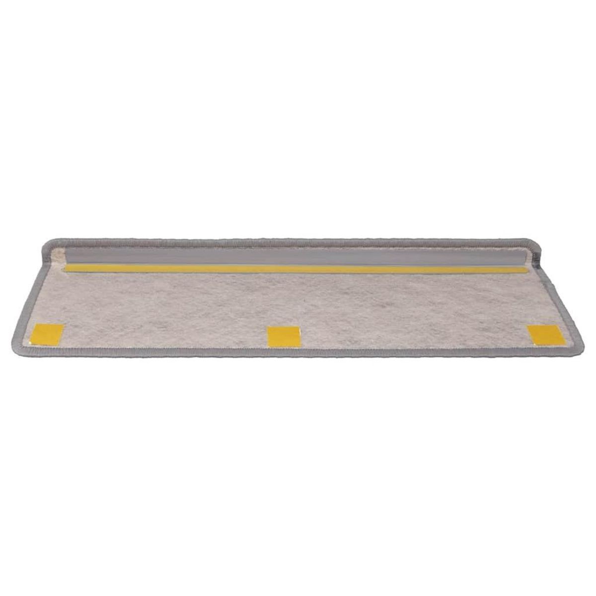 VIDAXL Tapis d'escalier autocollants 30 pcs 65x21x4 cm argente