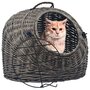 Voir la diapositive 1 : VIDAXL Cage de transport pour chats Gris 50x42x40 cm Saule naturel
