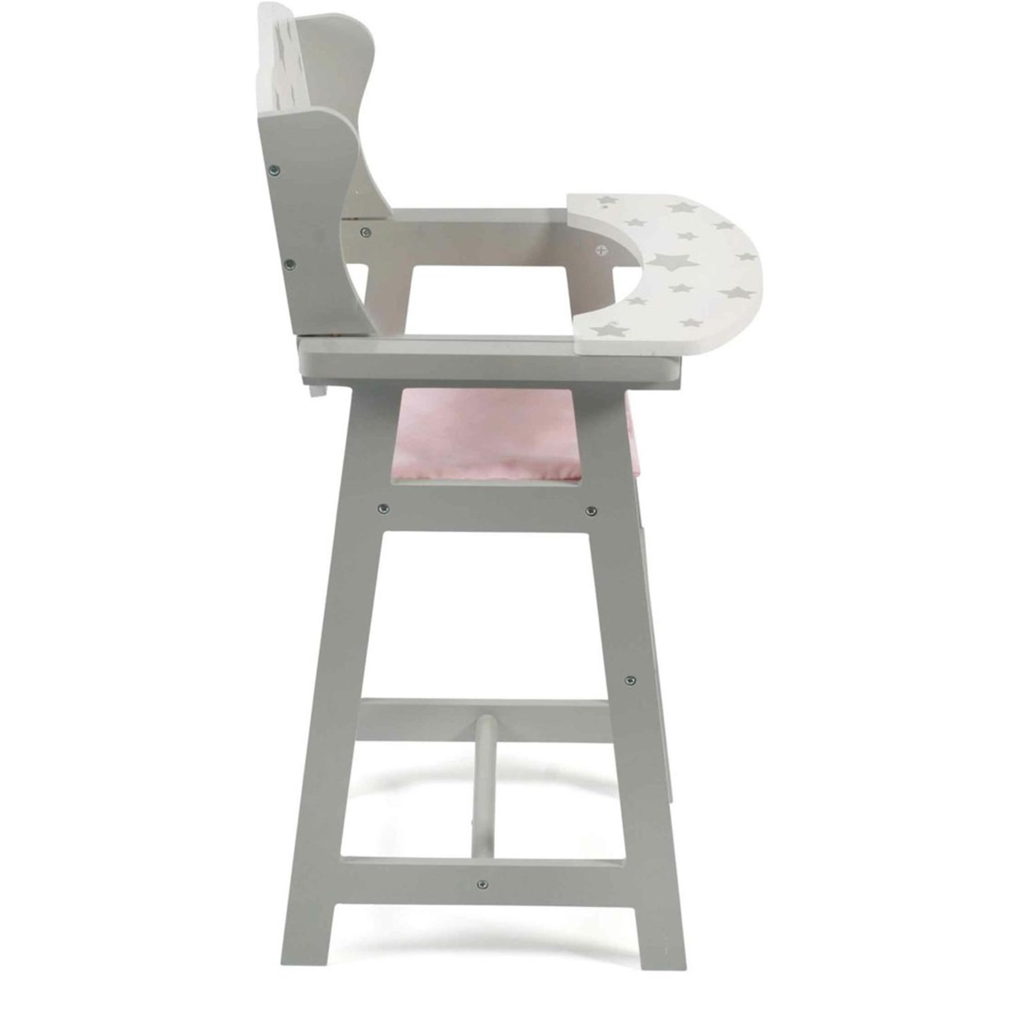 Voir la diapositive 2 : BAYER CHIC 2000 Stars - Chaise haute de poupée grise