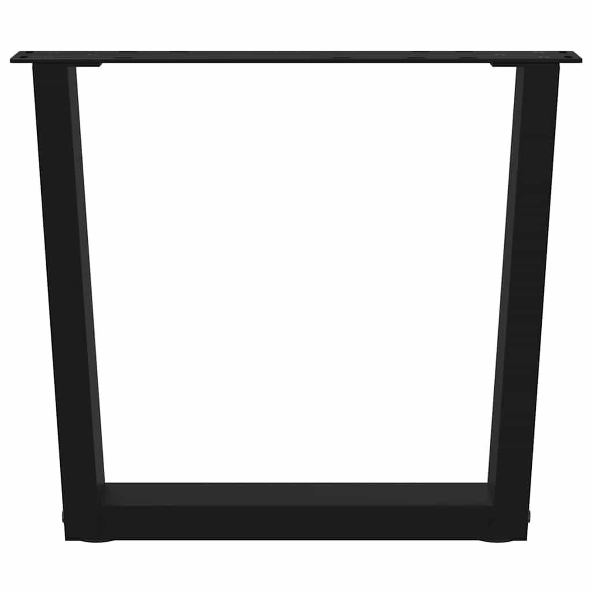 Voir la diapositive 3 : VIDAXL Pieds de table a manger forme V 2 pcs noir 50x(42-43,3)cm acier