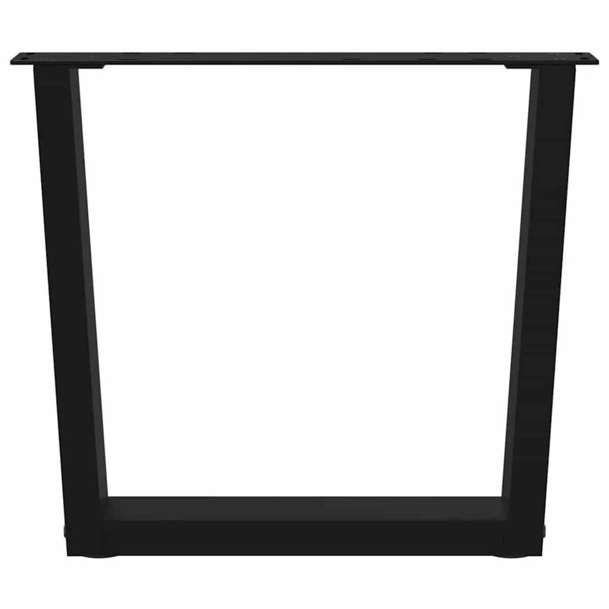 VIDAXL Pieds de table a manger forme V 2 pcs noir 50x(42-43,3)cm acier