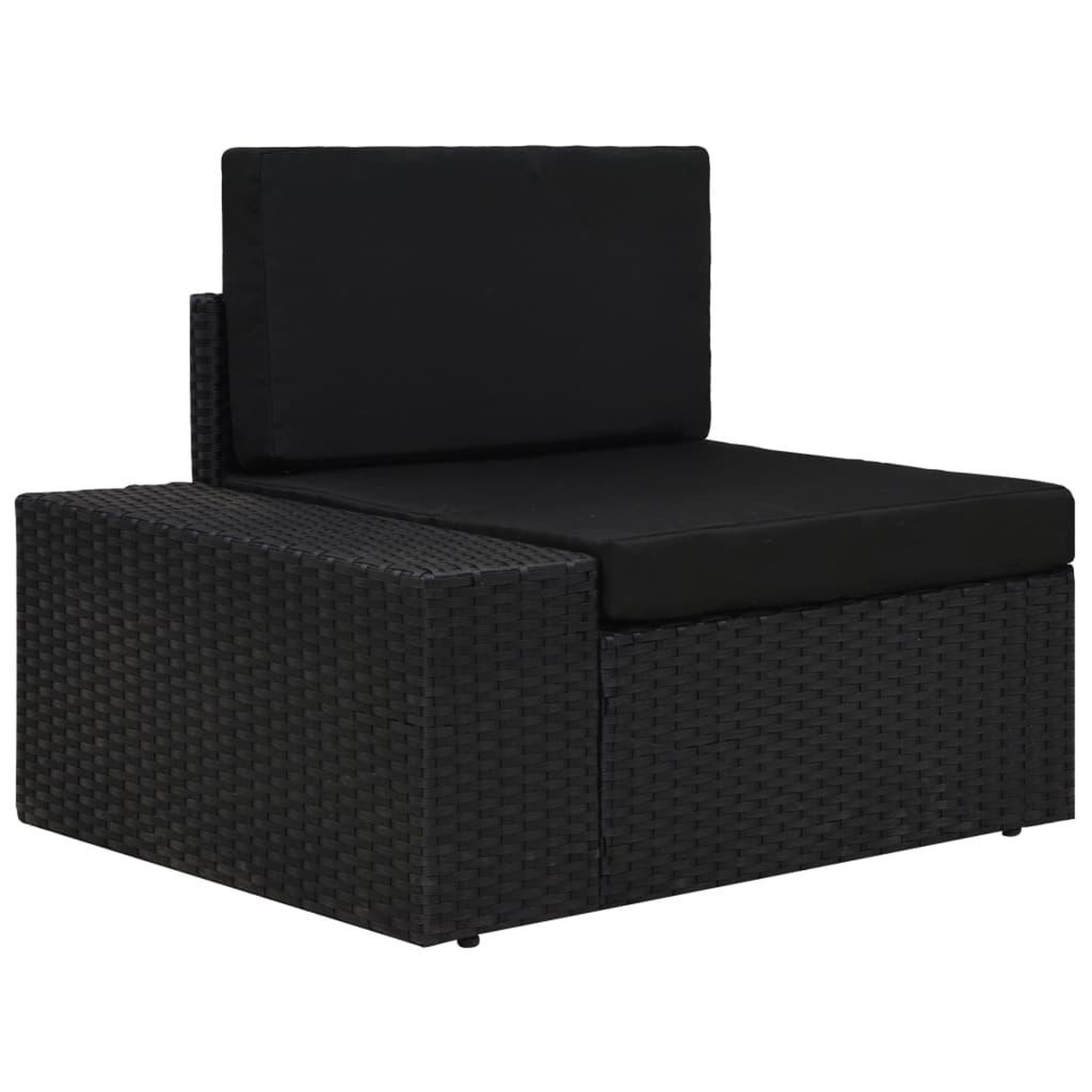 Voir la diapositive 4 : VIDAXL Salon de jardin 8 pcs Resine tressee Noir